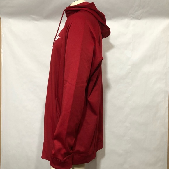 Nike Mens Red & White Pullover Hoodie - Picture 3 of 7